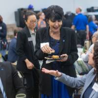 President Mantella speaking to faculty